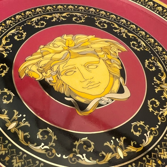 VERSACE Rosenthul - authentic VERSACE Medusa charger plate..12” ashtray set - Picture 3 of 6